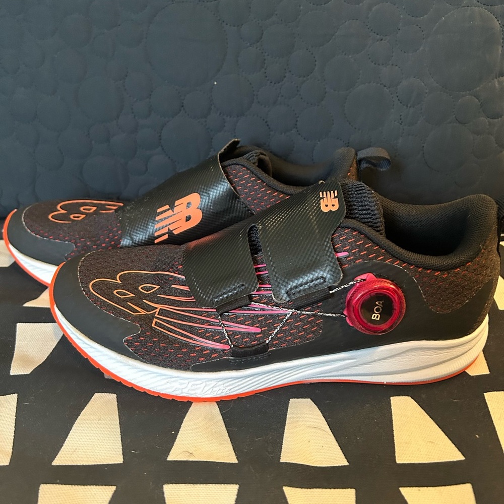 New Balance Kids' Black and Orange Sneakers